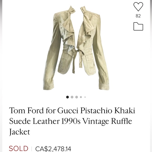 VINTAGE GUCCI TOM FORD SUEDE JACKET - Picture 9 of 9